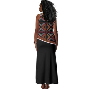 Personalized Bamenda African Tank Maxi Dress Atoghu Cameroon Print