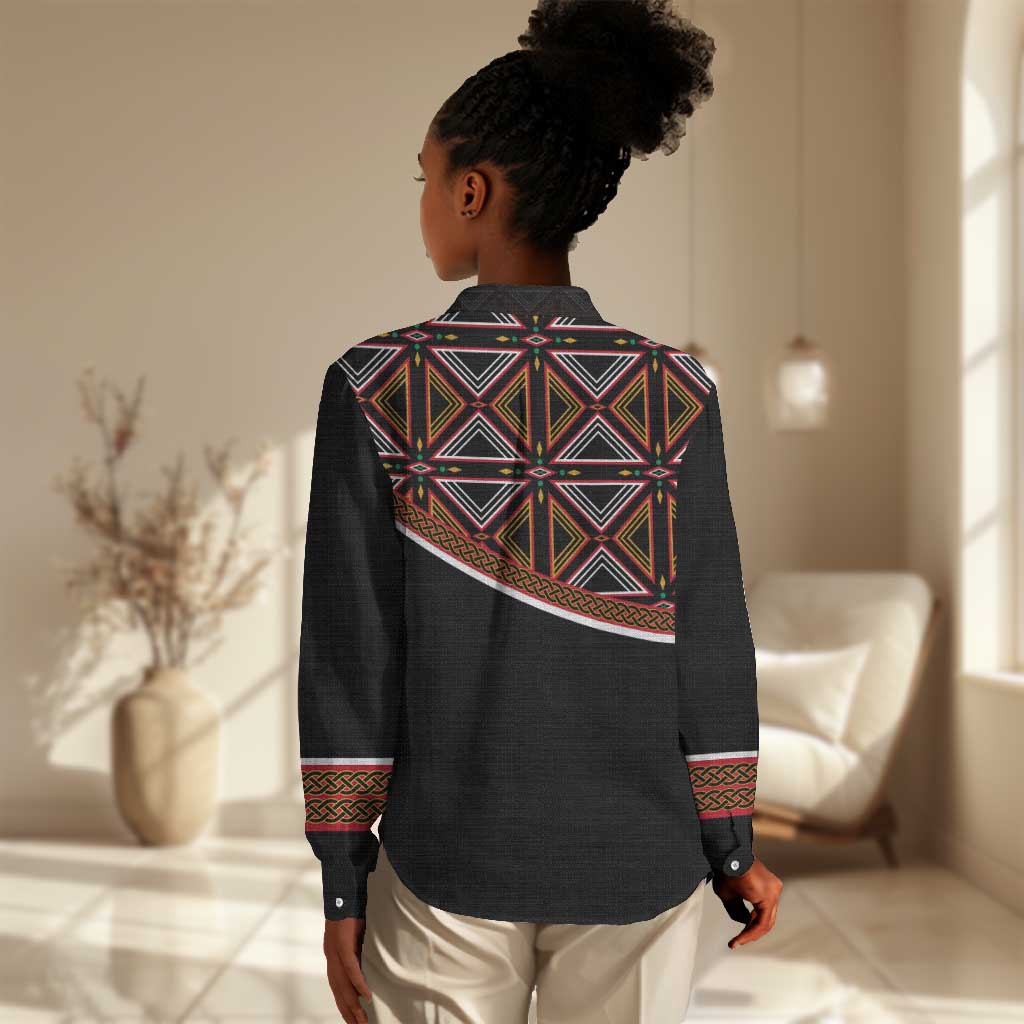 Personalized Bamenda African Women Casual Shirt Atoghu Cameroon Print DT02