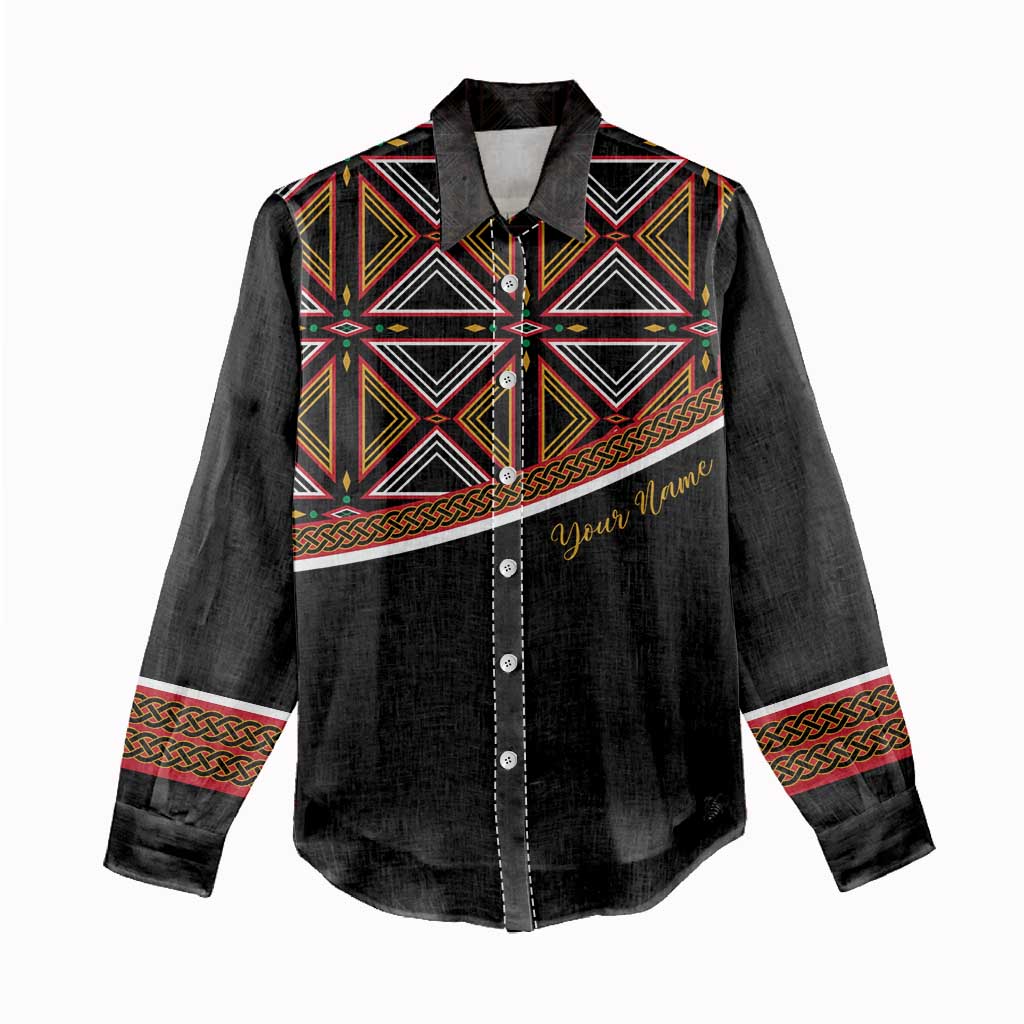 Personalized Bamenda African Women Casual Shirt Atoghu Cameroon Print DT02
