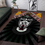 Sudan Roots Area Rug African Pride in Fingerprint and Tribal Colors