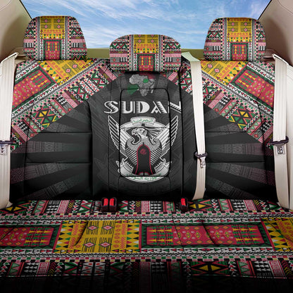 Sudan Roots Back Car Seat Cover African Pride in Fingerprint and Tribal Colors