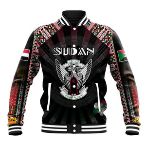Personalized Sudan Roots Baseball Jacket African Pride in Fingerprint and Tribal Colors