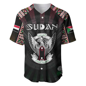 Personalized Sudan Roots Baseball Jersey African Pride in Fingerprint and Tribal Colors