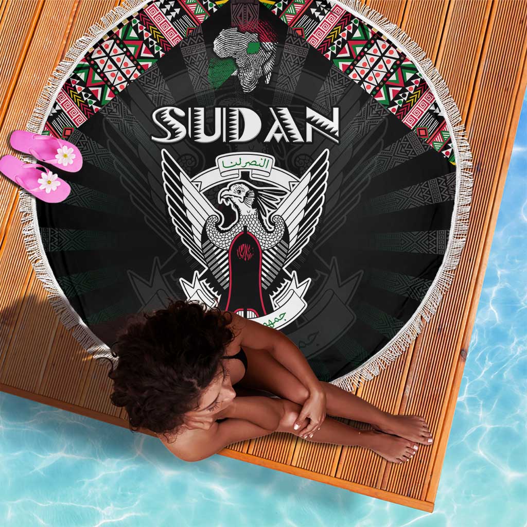 Sudan Roots Beach Blanket African Pride in Fingerprint and Tribal Colors