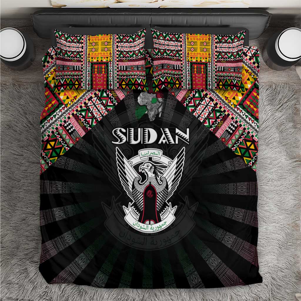Sudan Roots Bedding Set African Pride in Fingerprint and Tribal Colors