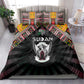 Sudan Roots Bedding Set African Pride in Fingerprint and Tribal Colors