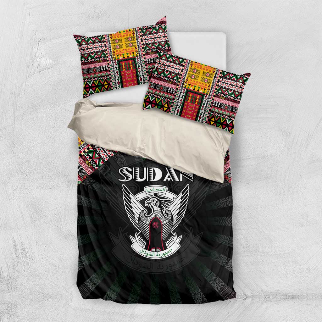 Sudan Roots Bedding Set African Pride in Fingerprint and Tribal Colors