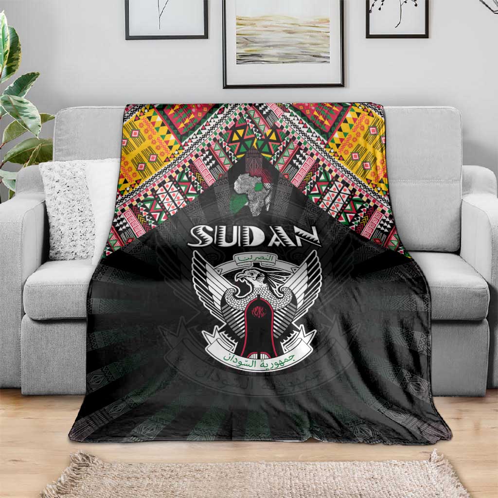 Sudan Roots Blanket African Pride in Fingerprint and Tribal Colors