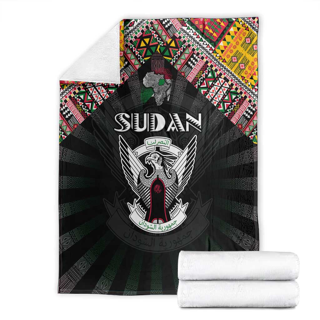 Sudan Roots Blanket African Pride in Fingerprint and Tribal Colors