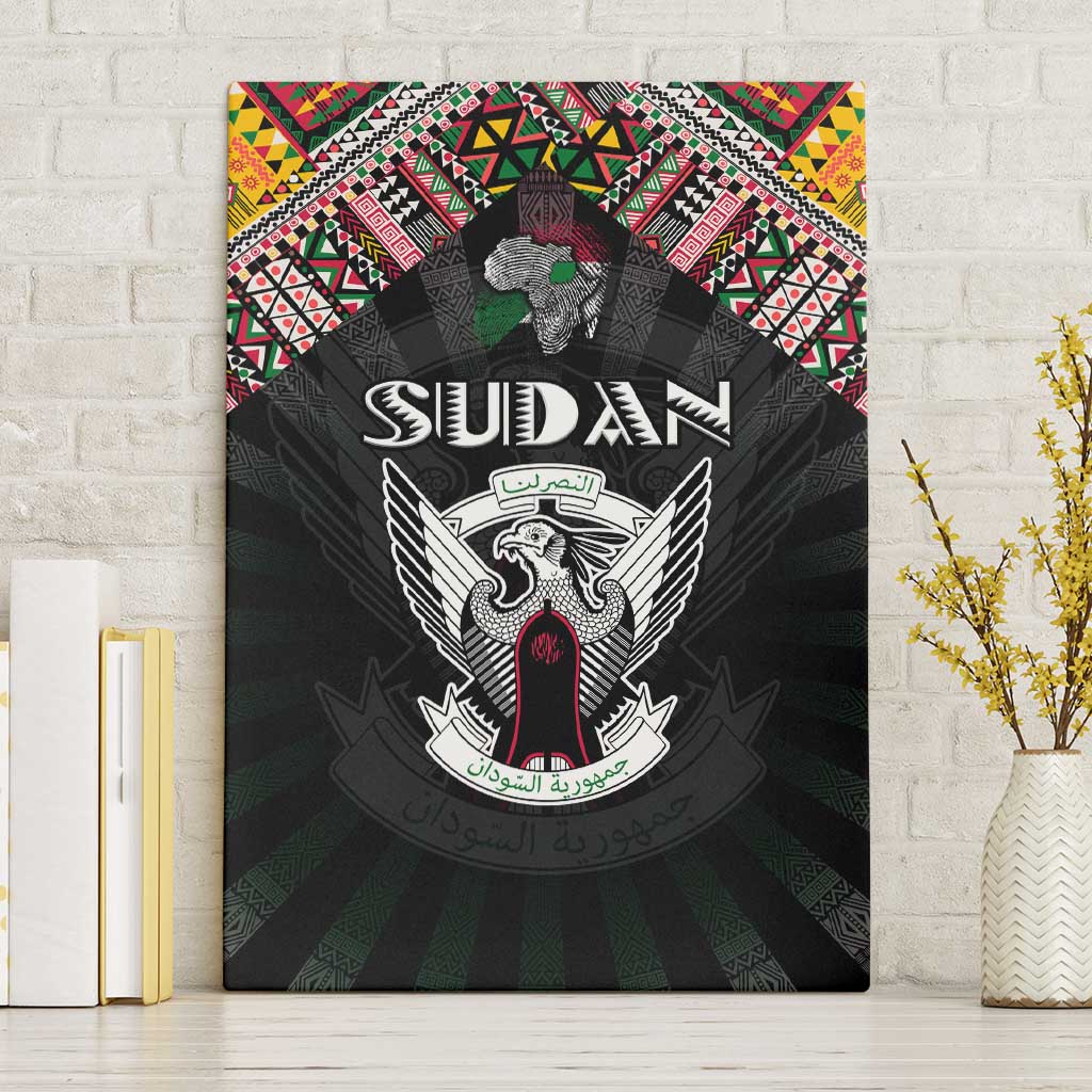Sudan Roots Canvas Wall Art African Pride in Fingerprint and Tribal Colors