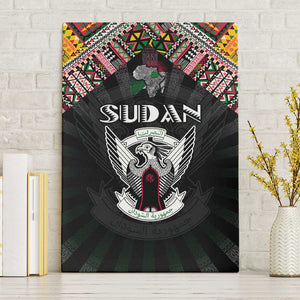 Sudan Roots Canvas Wall Art African Pride in Fingerprint and Tribal Colors