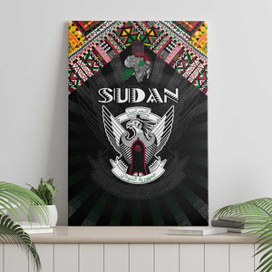 Sudan Roots Canvas Wall Art African Pride in Fingerprint and Tribal Colors