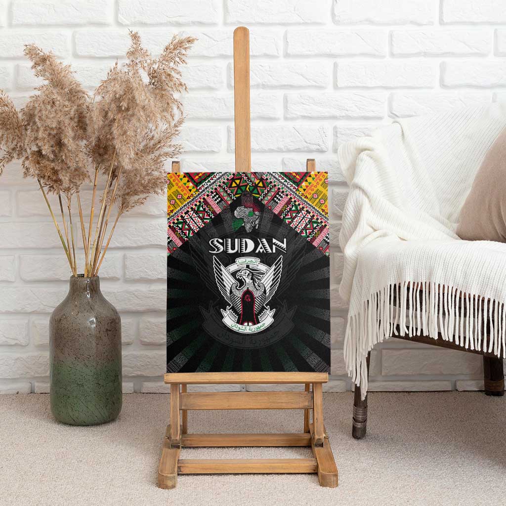 Sudan Roots Canvas Wall Art African Pride in Fingerprint and Tribal Colors