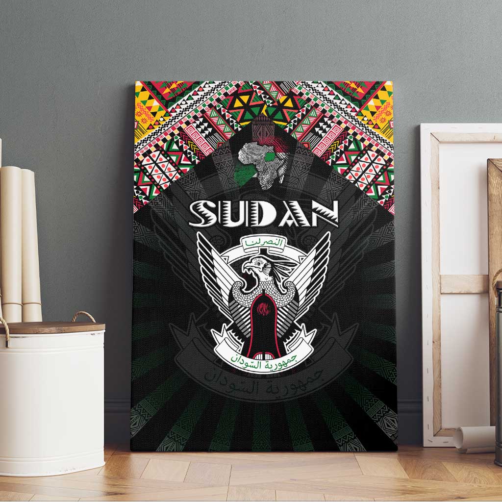 Sudan Roots Canvas Wall Art African Pride in Fingerprint and Tribal Colors
