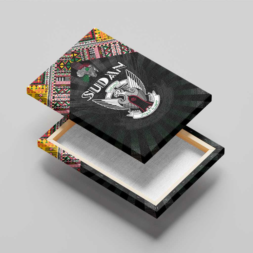 Sudan Roots Canvas Wall Art African Pride in Fingerprint and Tribal Colors