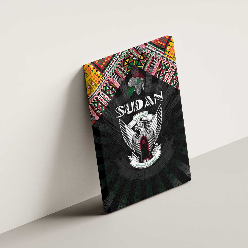 Sudan Roots Canvas Wall Art African Pride in Fingerprint and Tribal Colors