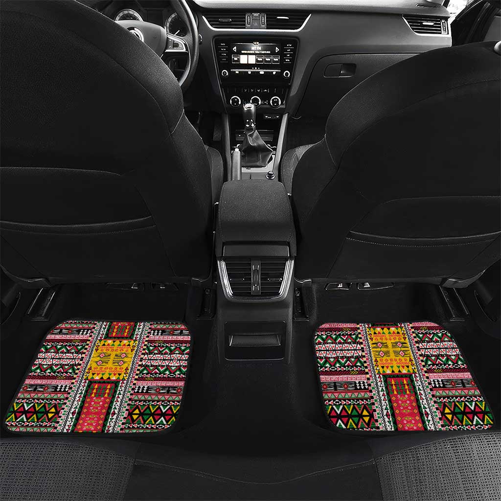 Sudan Roots Car Mats African Pride in Fingerprint and Tribal Colors