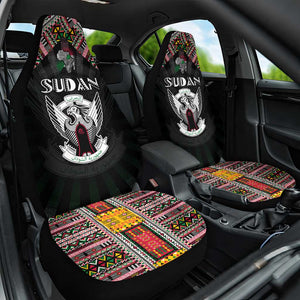 Sudan Roots Car Seat Cover African Pride in Fingerprint and Tribal Colors