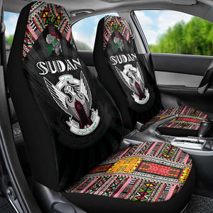 Sudan Roots Car Seat Cover African Pride in Fingerprint and Tribal Colors