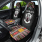 Sudan Roots Car Seat Cover African Pride in Fingerprint and Tribal Colors