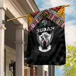 Sudan Roots Garden Flag African Pride in Fingerprint and Tribal Colors