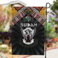 Sudan Roots Garden Flag African Pride in Fingerprint and Tribal Colors