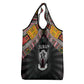Sudan Roots Grocery Bag African Pride in Fingerprint and Tribal Colors