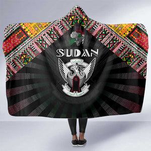 Sudan Roots Hooded Blanket African Pride in Fingerprint and Tribal Colors