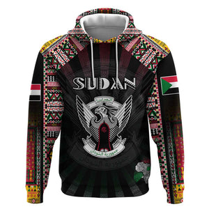 Personalized Sudan Roots Hoodie African Pride in Fingerprint and Tribal Colors