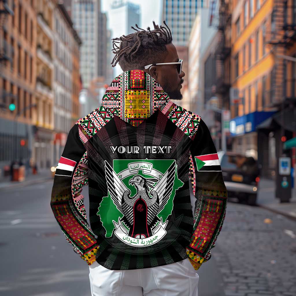 Personalized Sudan Roots Hoodie African Pride in Fingerprint and Tribal Colors