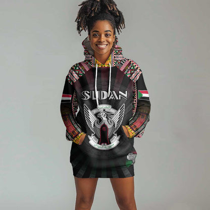 Personalized Sudan Roots Hoodie Dress African Pride in Fingerprint and Tribal Colors