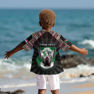 Personalized Sudan Roots Kid Hawaiian Shirt African Pride in Fingerprint and Tribal Colors
