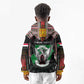 Personalized Sudan Roots Kid Hoodie African Pride in Fingerprint and Tribal Colors