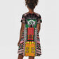 Personalized Sudan Roots Kid Short Sleeve Dress African Pride in Fingerprint and Tribal Colors