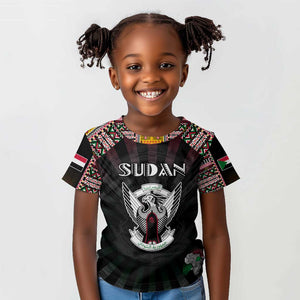 Personalized Sudan Roots Kid T shirt African Pride in Fingerprint and Tribal Colors
