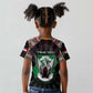 Personalized Sudan Roots Kid T shirt African Pride in Fingerprint and Tribal Colors