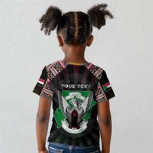 Personalized Sudan Roots Kid T shirt African Pride in Fingerprint and Tribal Colors