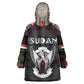 Personalized Sudan Roots Kid Wearable Blanket Hoodie African Pride in Fingerprint and Tribal Colors