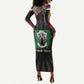 Personalized Sudan Roots Long Sleeve Bodycon Dress African Pride in Fingerprint and Tribal Colors