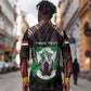 Personalized Sudan Roots Long Sleeve Button Shirt African Pride in Fingerprint and Tribal Colors