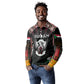 Personalized Sudan Roots Long Sleeve Polo Shirt African Pride in Fingerprint and Tribal Colors
