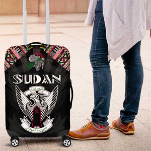 Sudan Roots Luggage Cover African Pride in Fingerprint and Tribal Colors