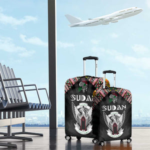 Sudan Roots Luggage Cover African Pride in Fingerprint and Tribal Colors