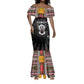 Personalized Sudan Roots Mermaid Dress African Pride in Fingerprint and Tribal Colors