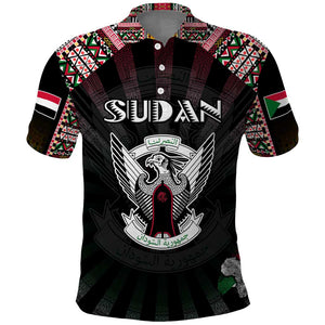 Personalized Sudan Roots Polo Shirt African Pride in Fingerprint and Tribal Colors