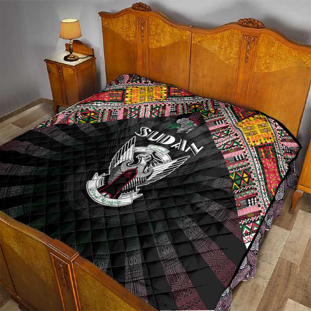 Sudan Roots Quilt African Pride in Fingerprint and Tribal Colors