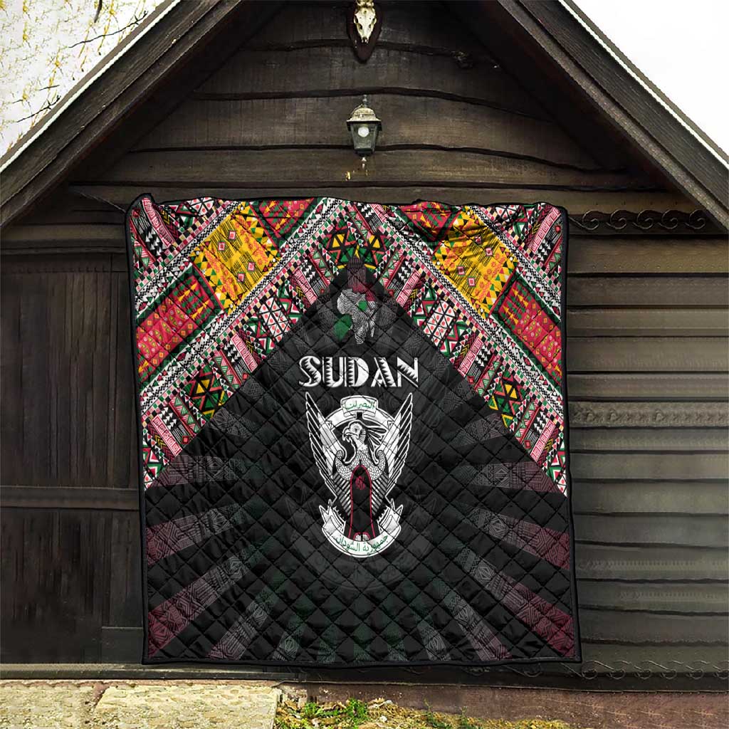 Sudan Roots Quilt African Pride in Fingerprint and Tribal Colors
