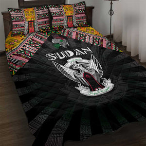 Sudan Roots Quilt Bed Set African Pride in Fingerprint and Tribal Colors