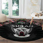 Sudan Roots Round Carpet African Pride in Fingerprint and Tribal Colors