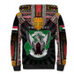 Personalized Sudan Roots Sherpa Hoodie African Pride in Fingerprint and Tribal Colors